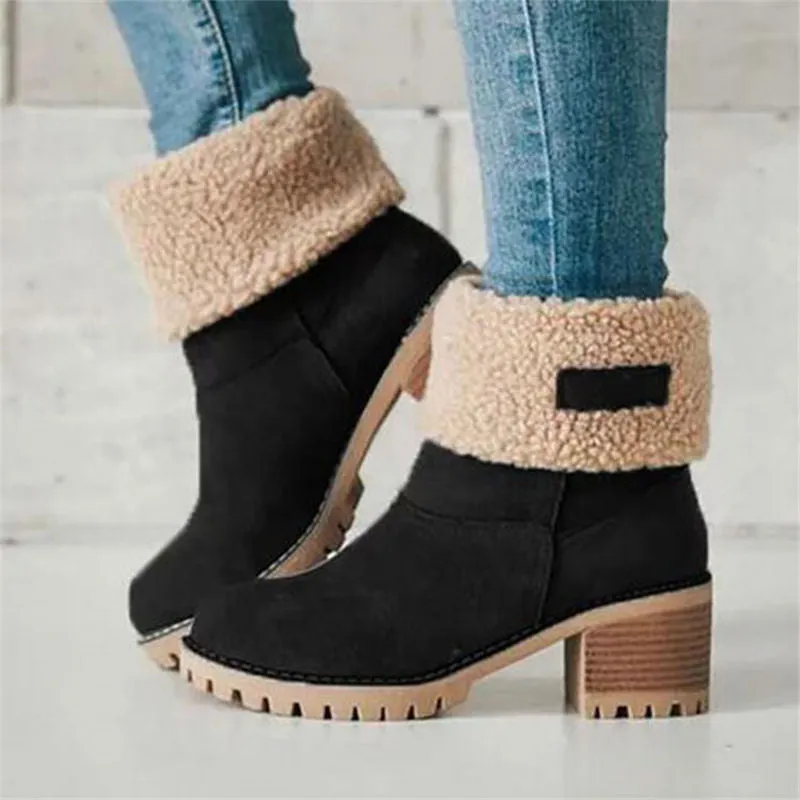 Women Comfortable Winter Warm Fur Ankle Boots