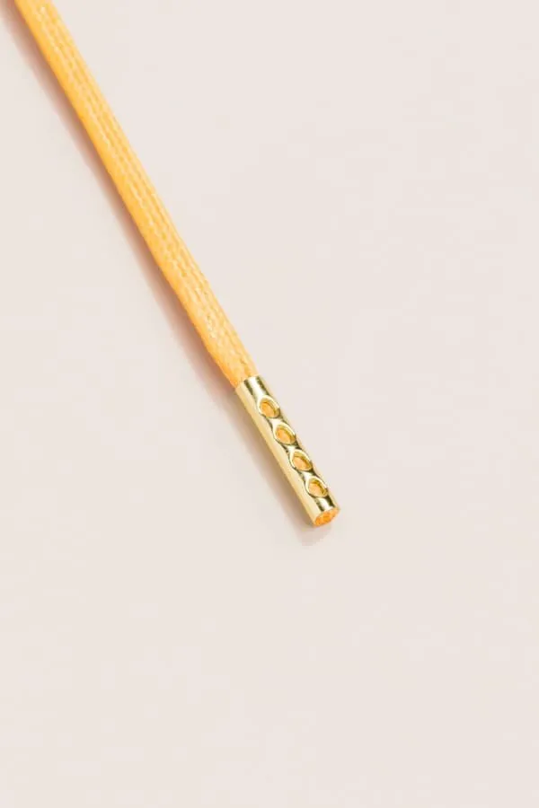 Yellow | 4 mm Round Waxed Shoelaces