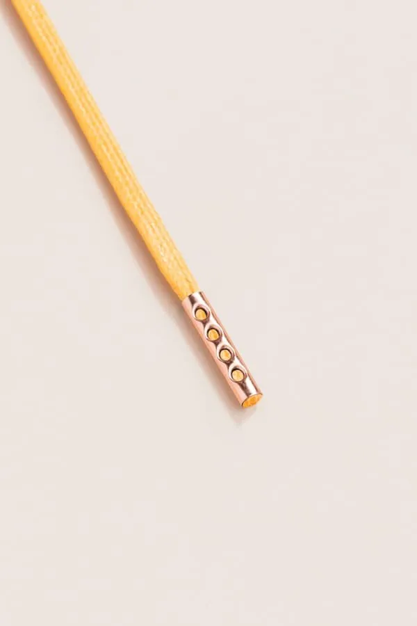 Yellow | 4 mm Round Waxed Shoelaces