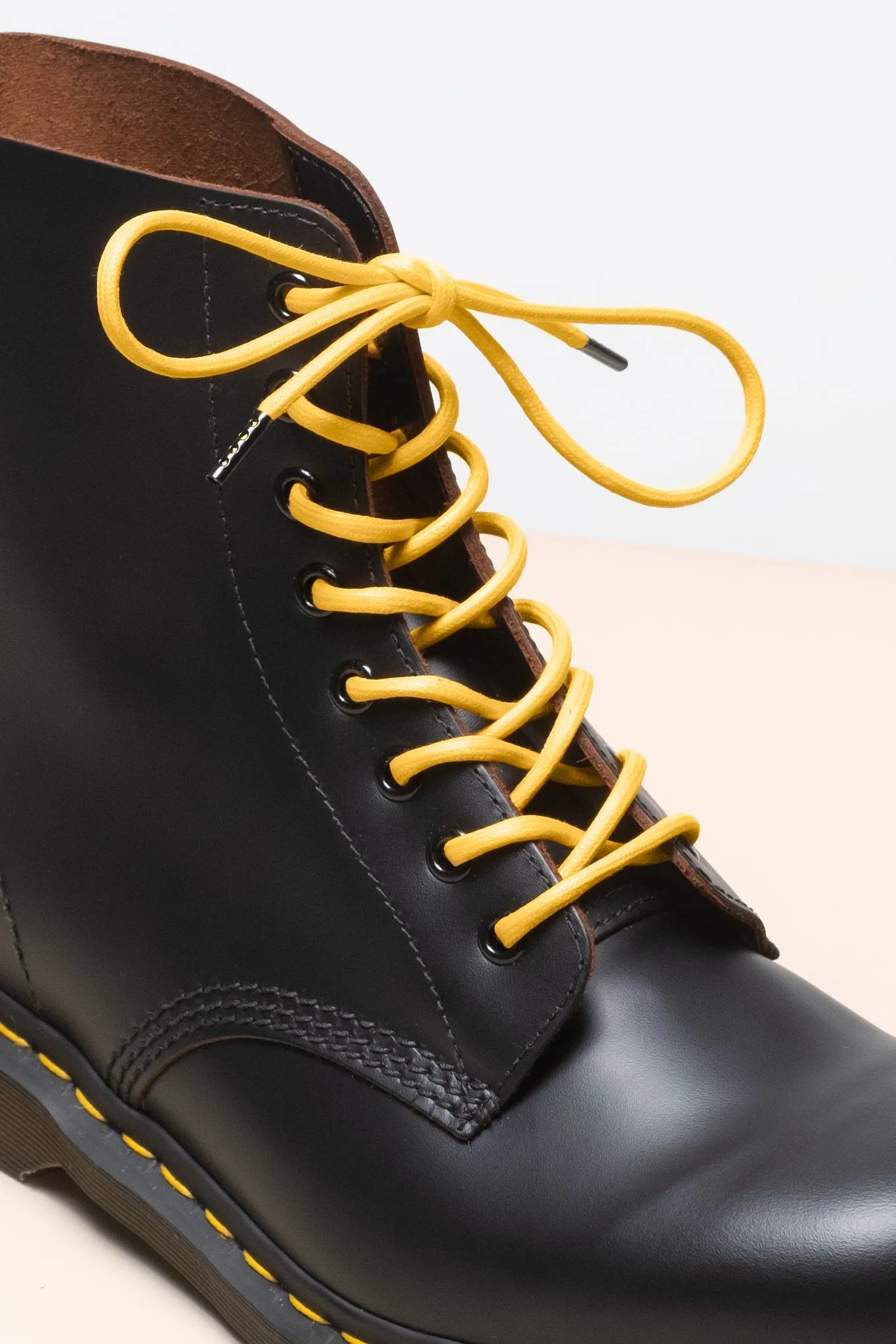 Yellow | 4 mm Round Waxed Shoelaces